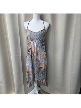 Miss California Women's Midi Dress Gray Brown Summer Size XL